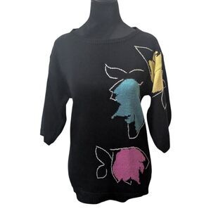 Vintage 80s 90s Jimmy Garcia New York Hand Loomed Art Sweater Small